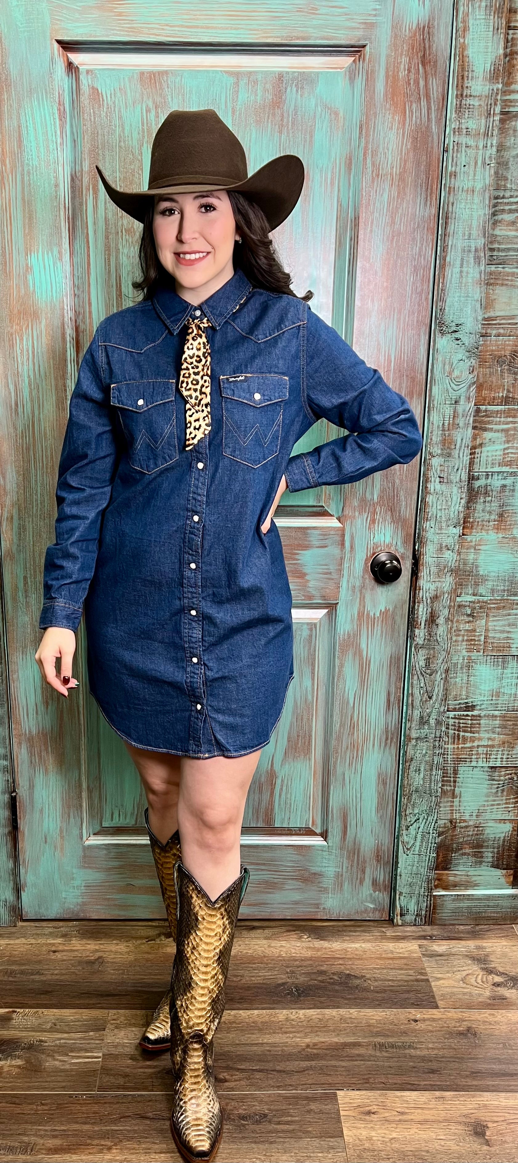 Women's Relaxed Western Shirt Dress