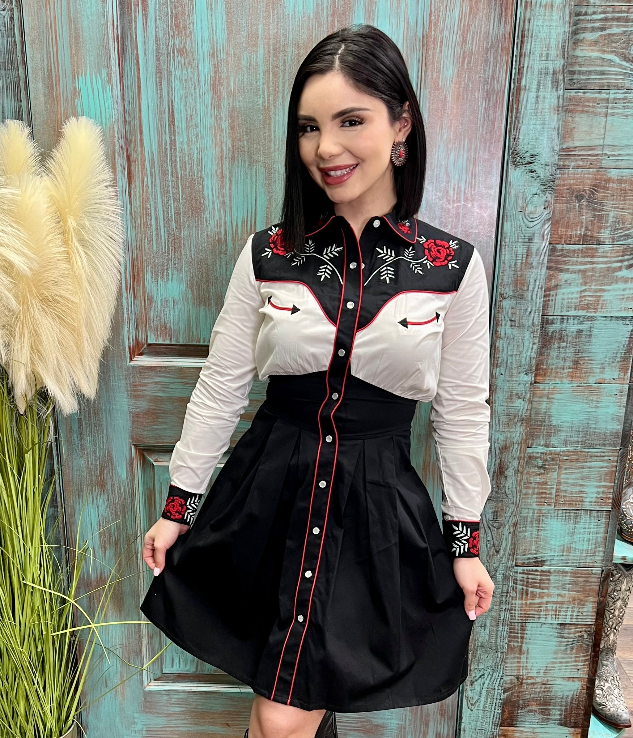 Retro Western Snap Dress – LeonWestern Retro Western Snap Dress – LeonWestern