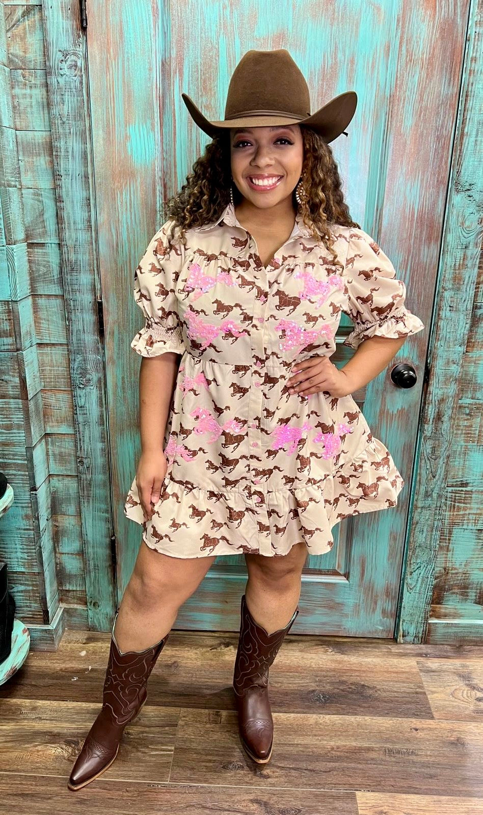 shirt dress and cowboy boots 50+ Stunning Shirt Dresses with Cowboy Boots Outfit Inspirations for Fashionistas