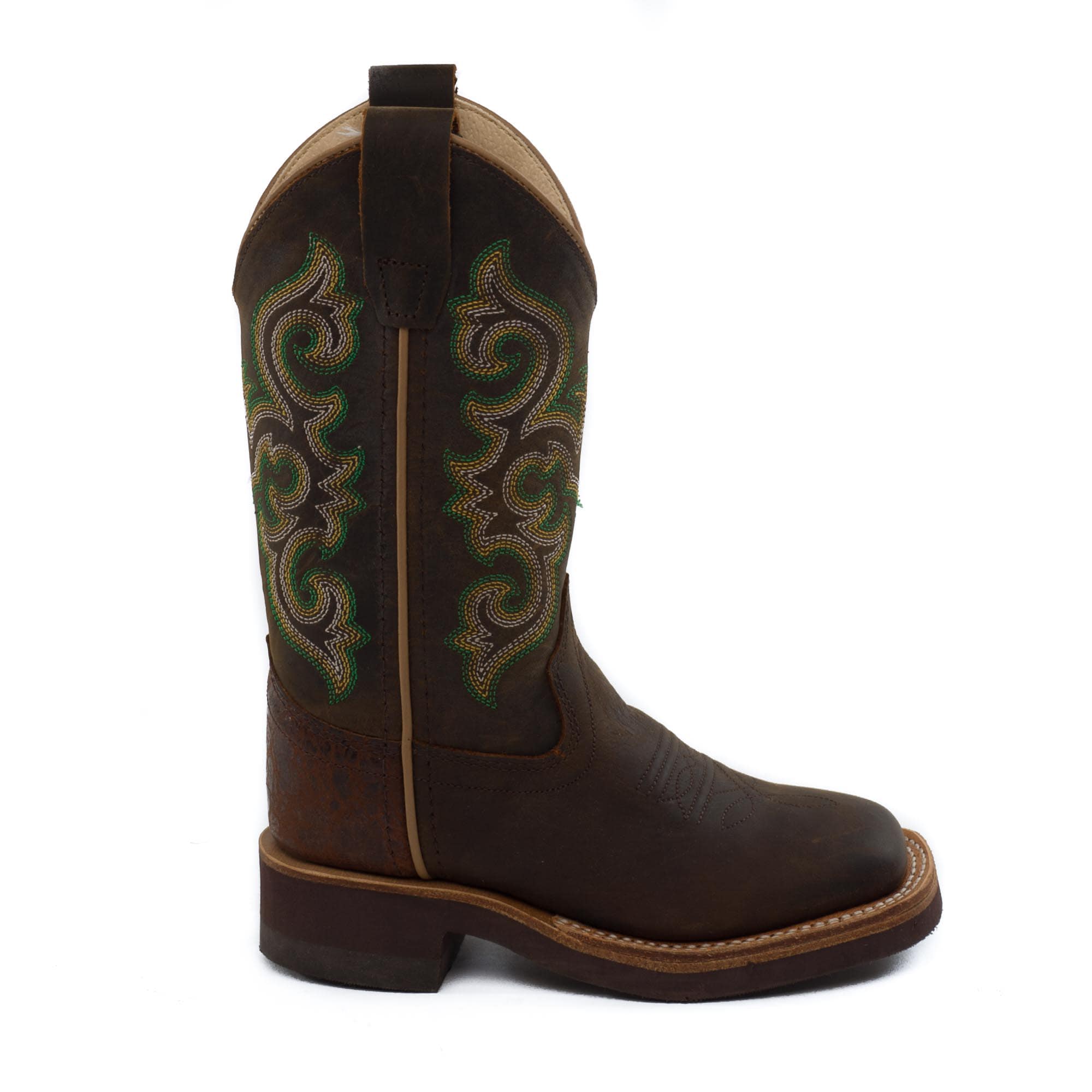 Bottes Western Jama Old West Pour Femme - Cuir Noir, Bout Pointu, Mi