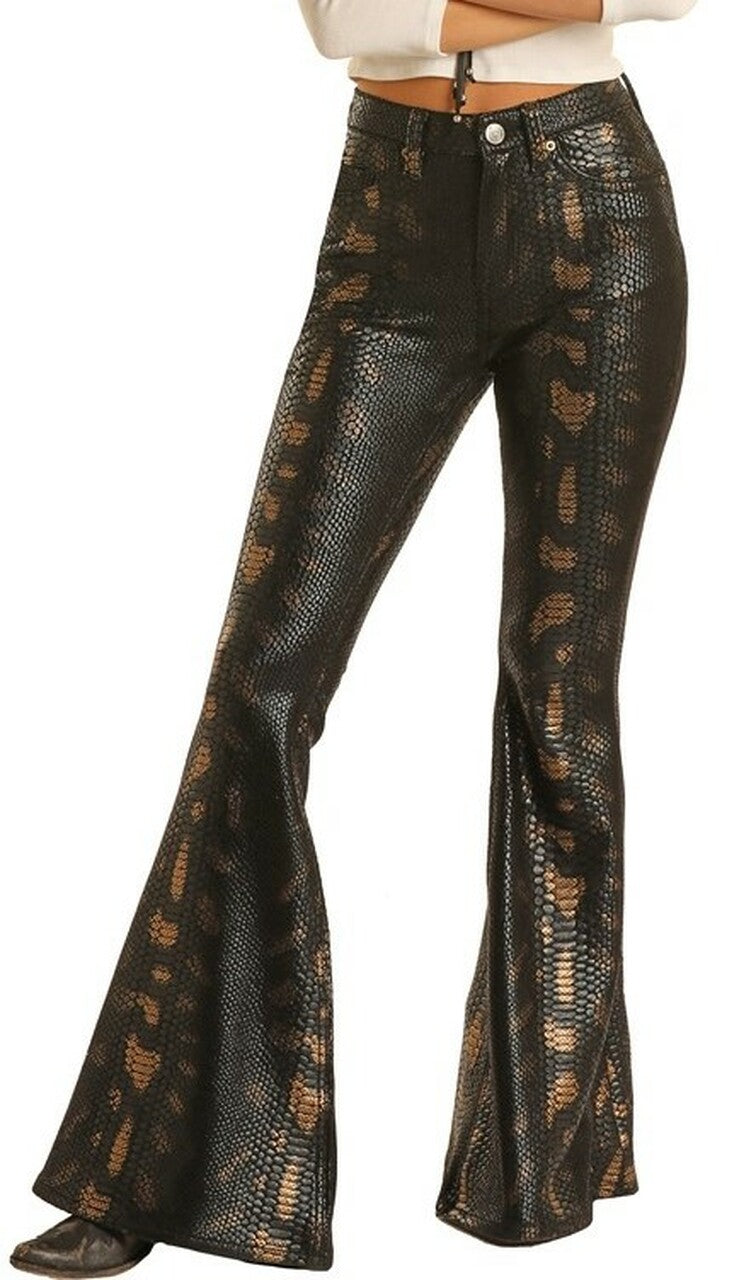 Rock & Roll high wasited snakeprint deals bell bottom jeans